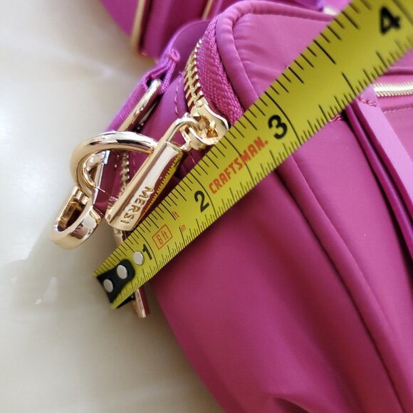 MERSI June Nylon Crossbody Bag in Magenta with Gold Hardware - Picture 13 of 15